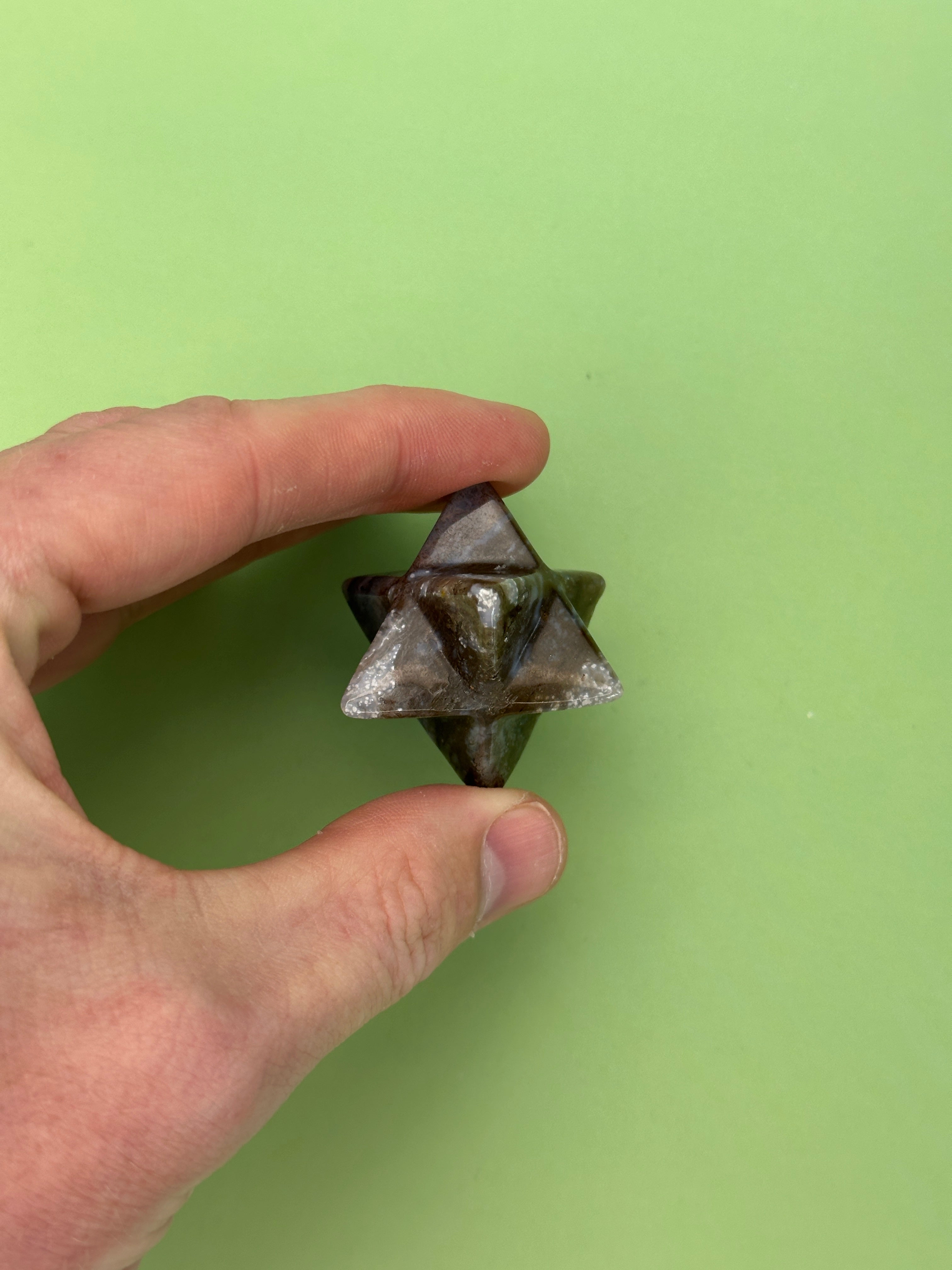 Moss agate - Merkaba