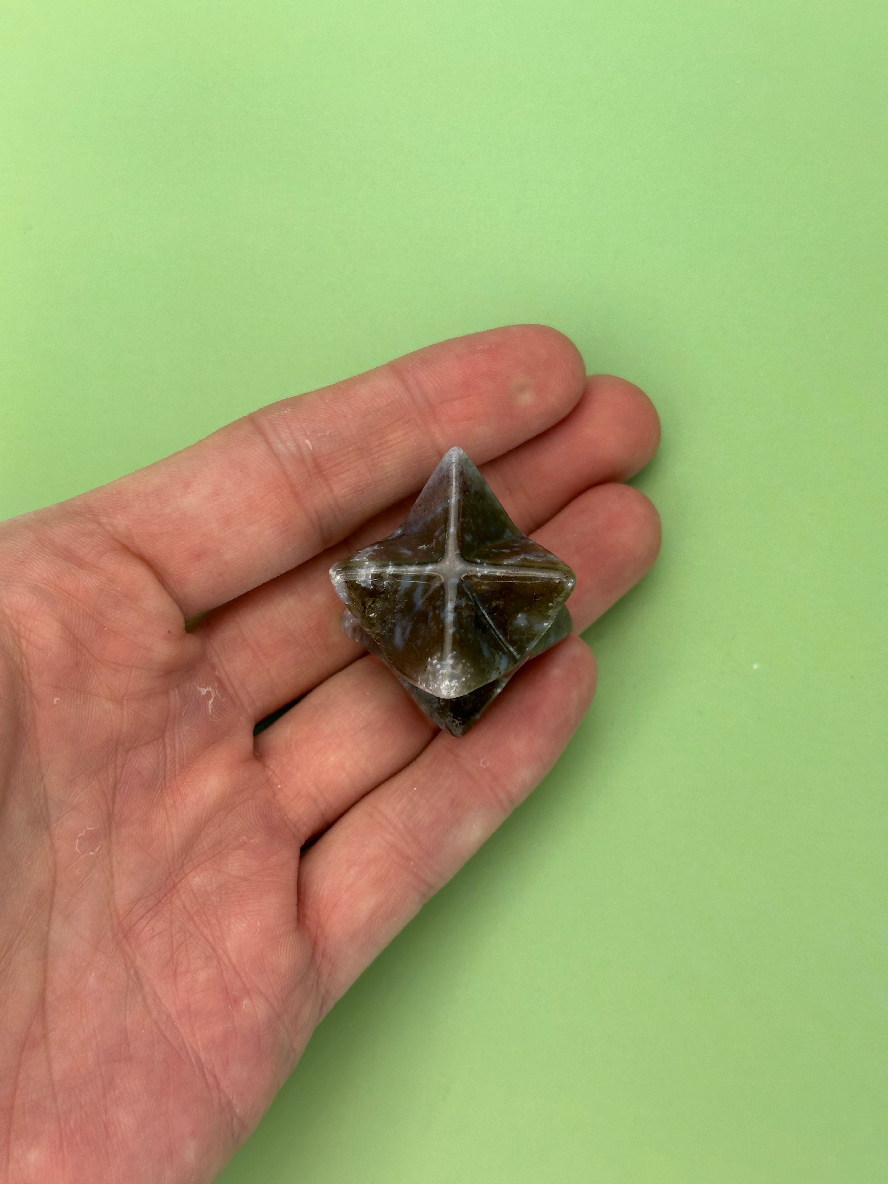 Moss agate - Merkaba