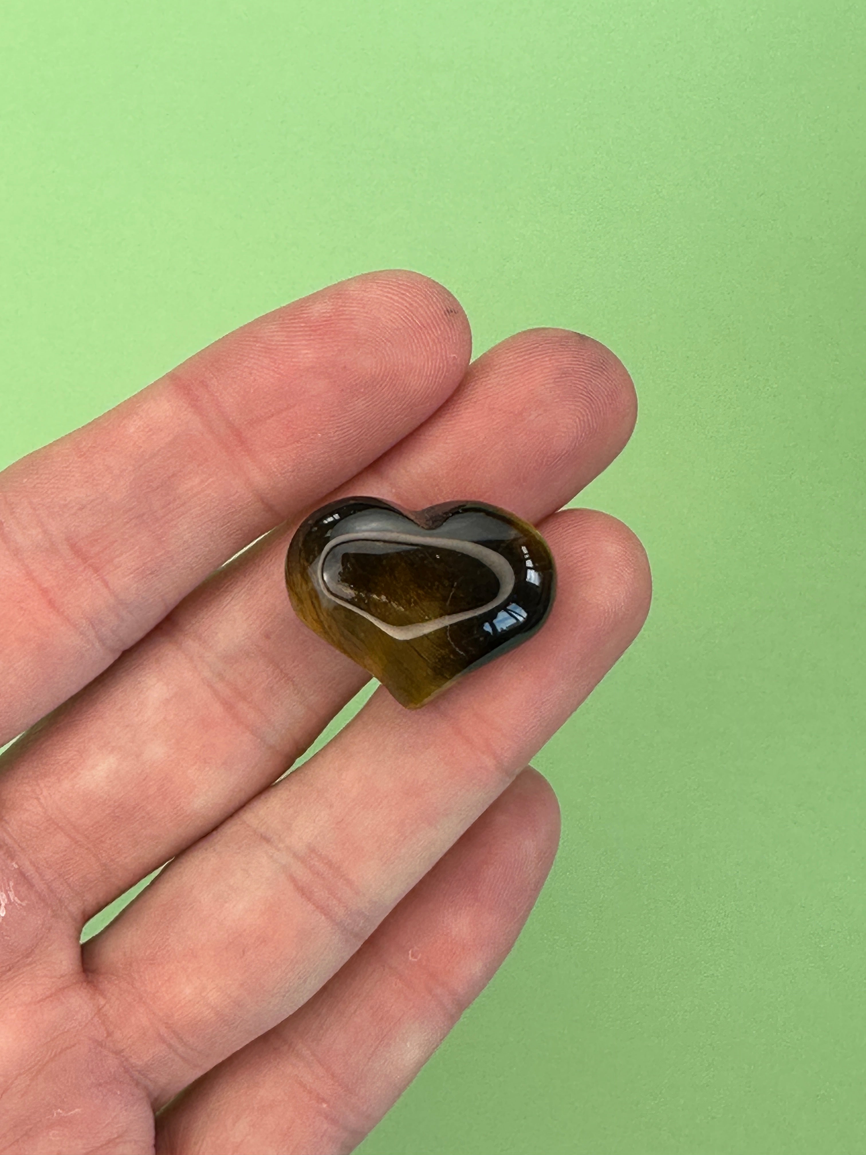 Tigers eye - Mini heart