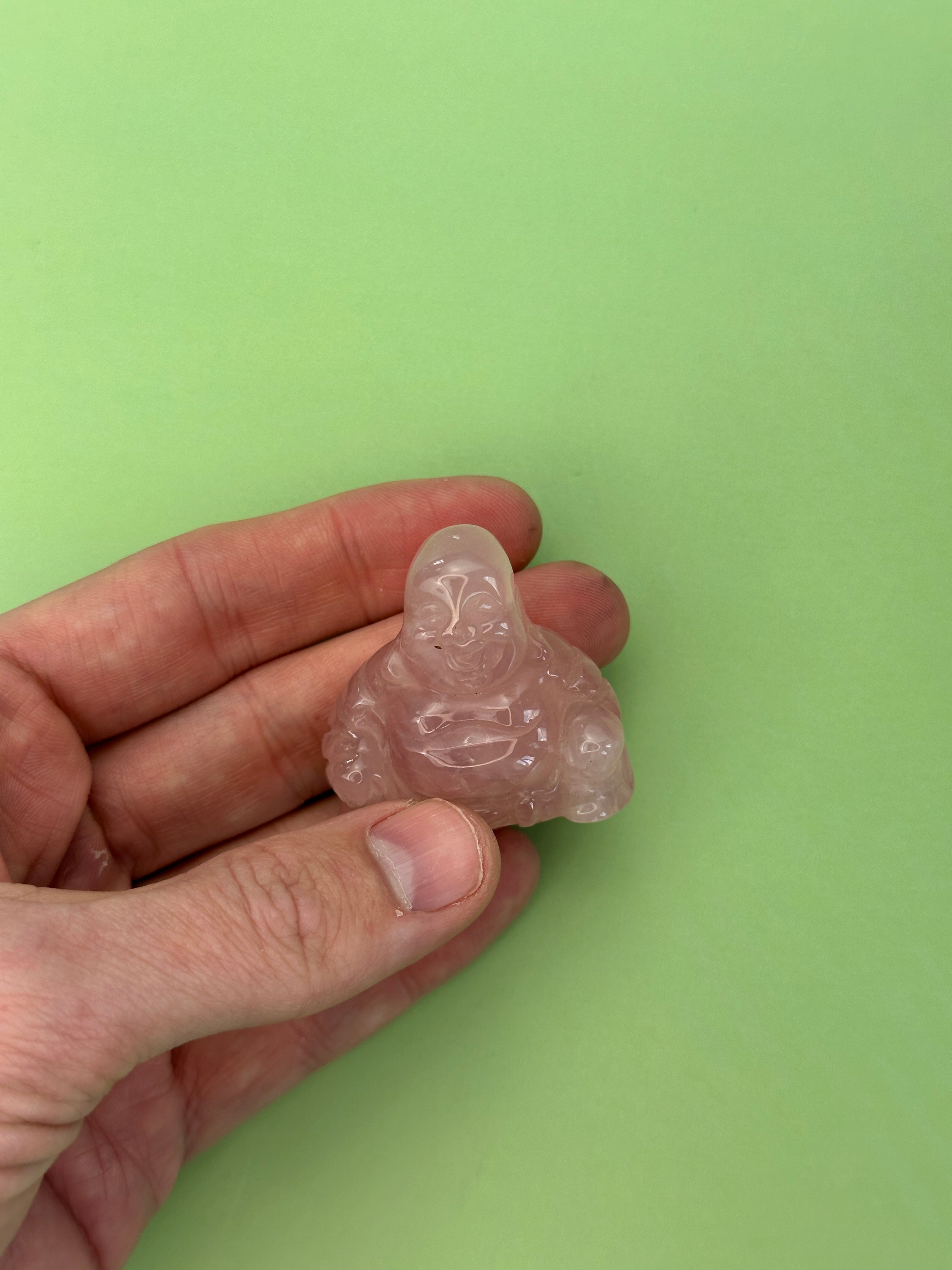 Rose quartz - Mini buddha