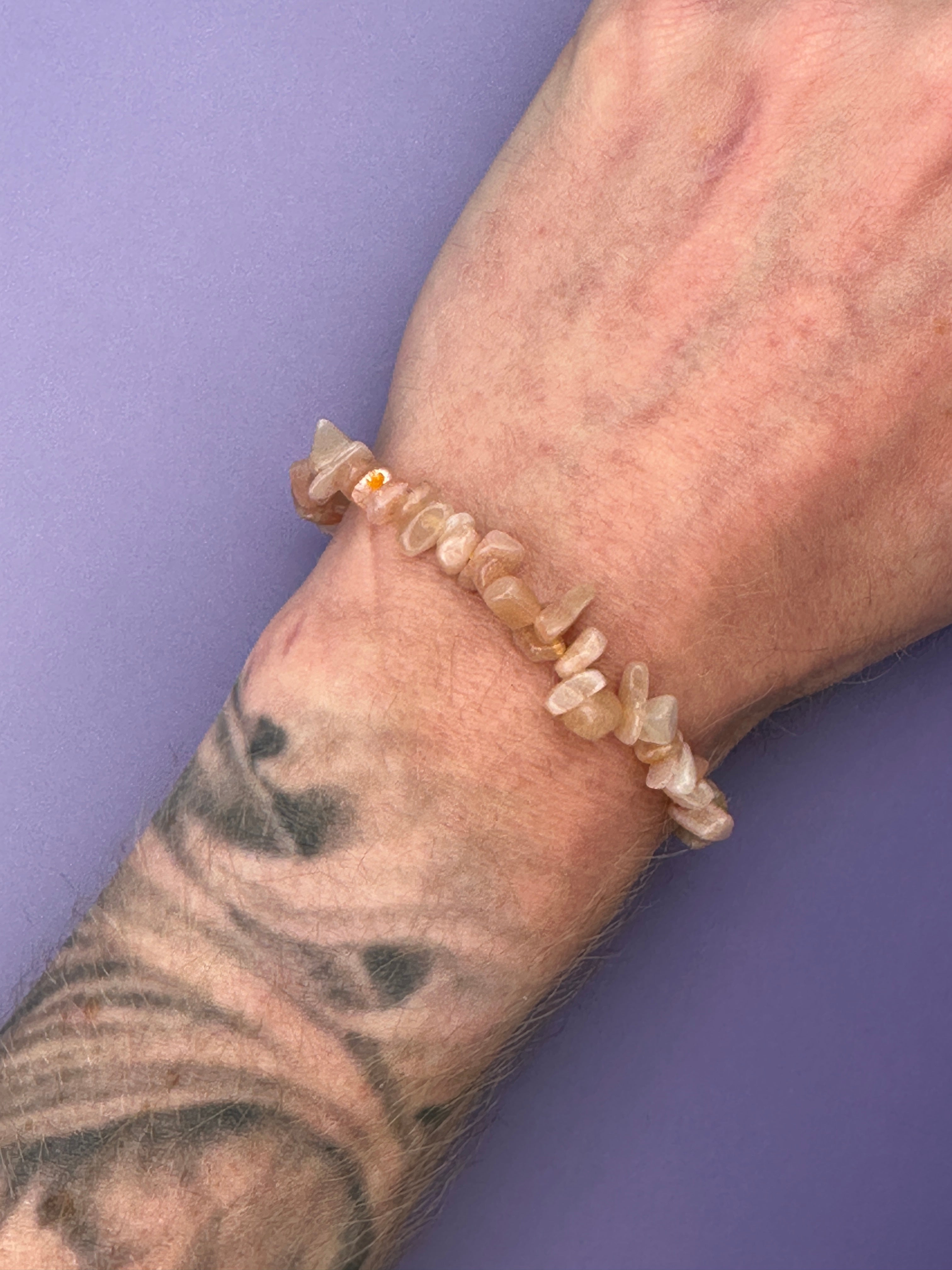 Moonstone - Crystal chip bracelet