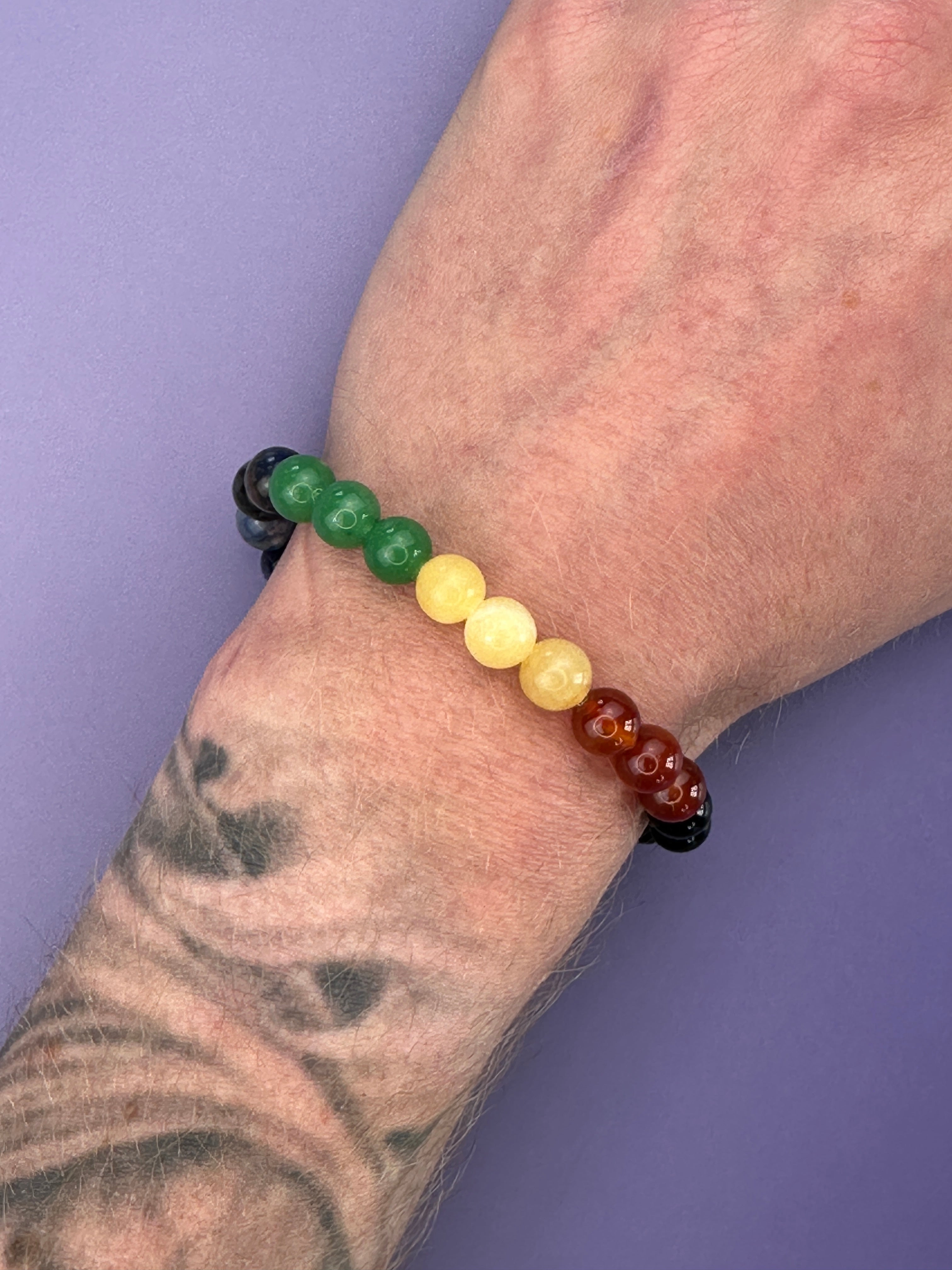 Chakra mixed bead bracelet