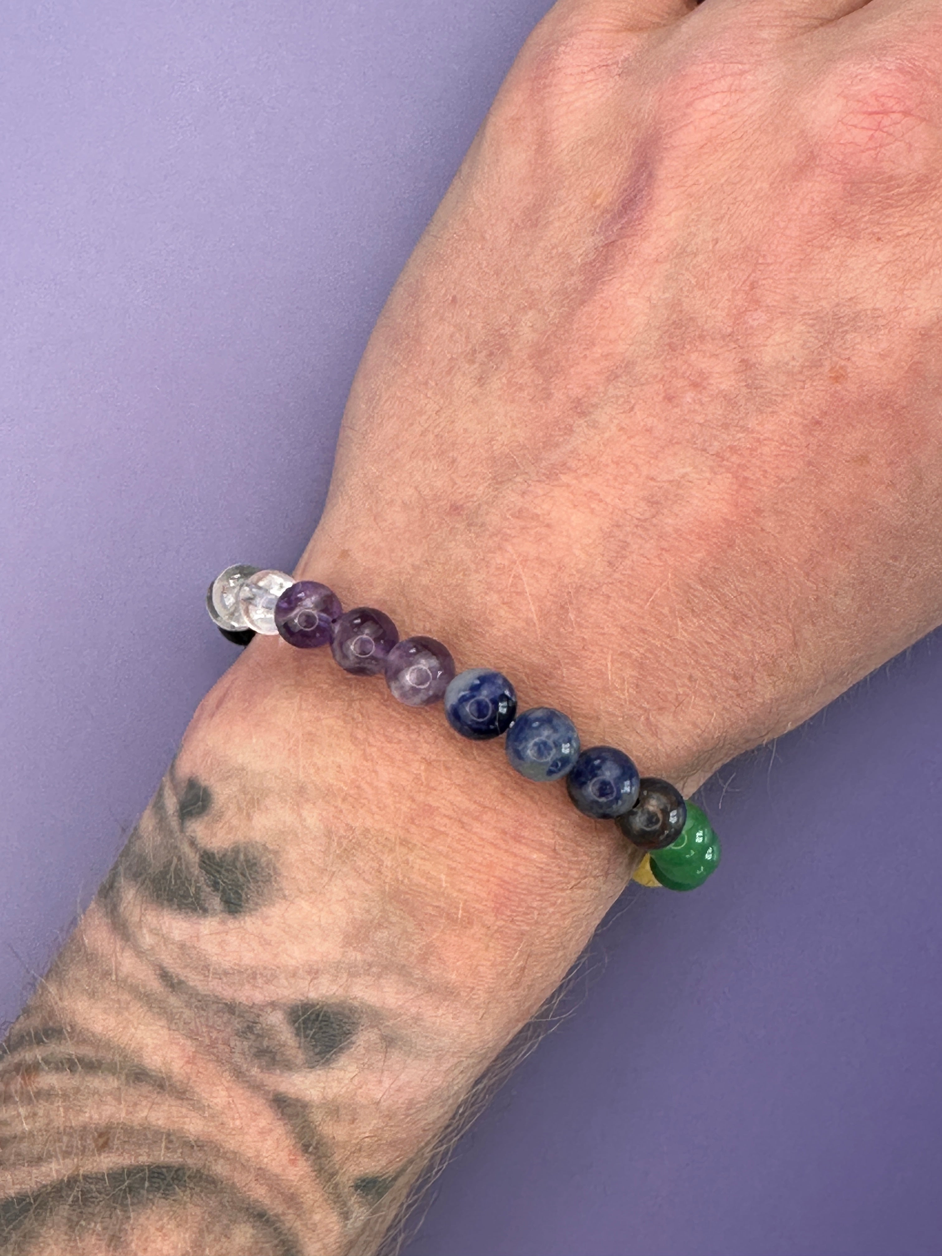 Chakra mixed bead bracelet