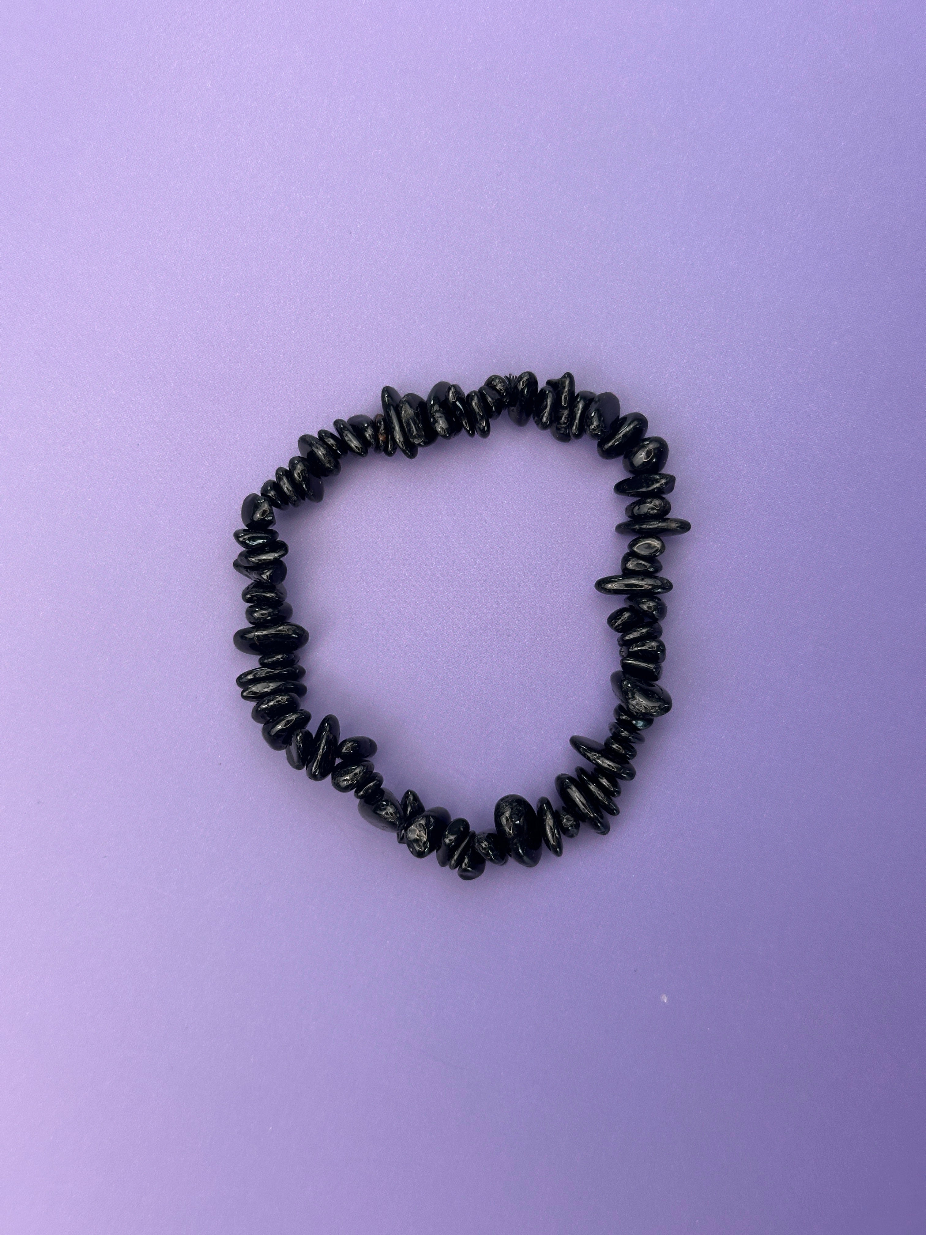 Black tourmaline - Crystal chip bracelet