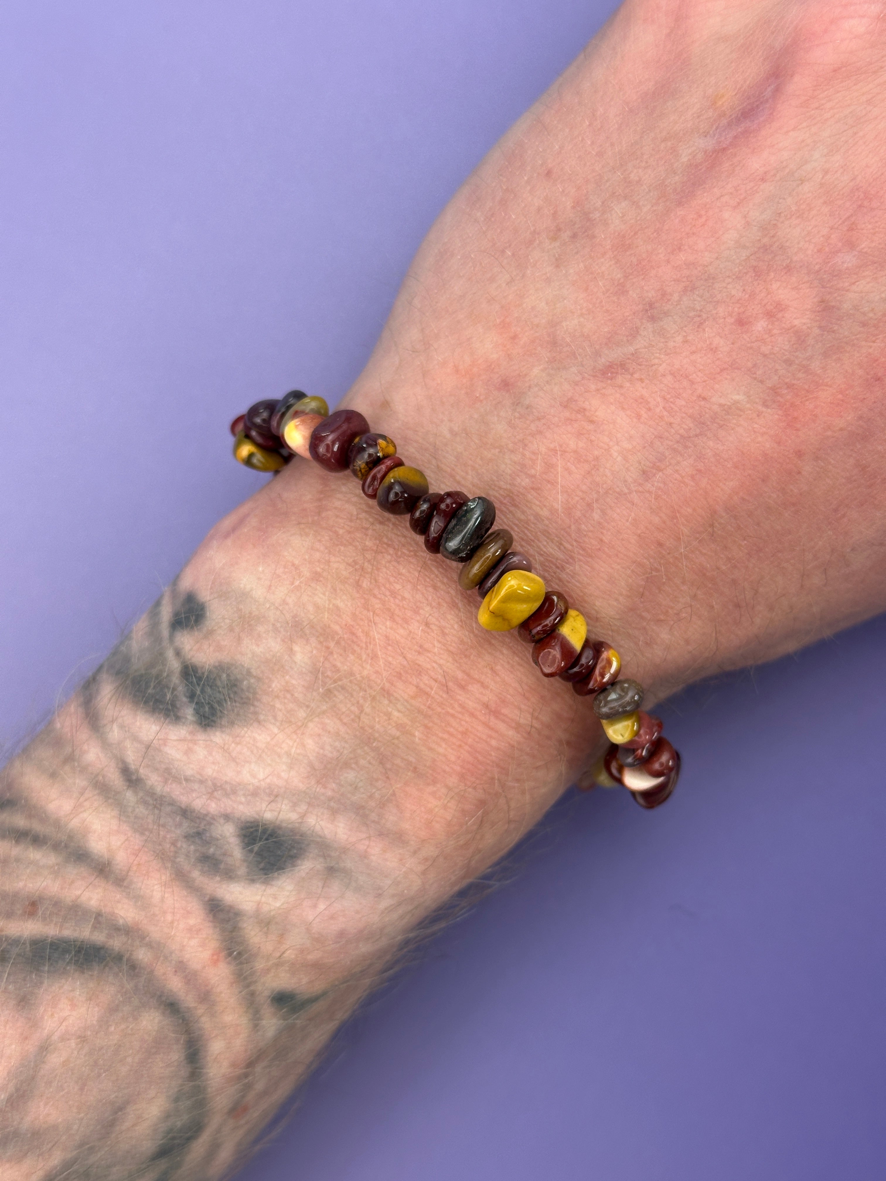 Mookaite jasper - Crystal chip bracelet