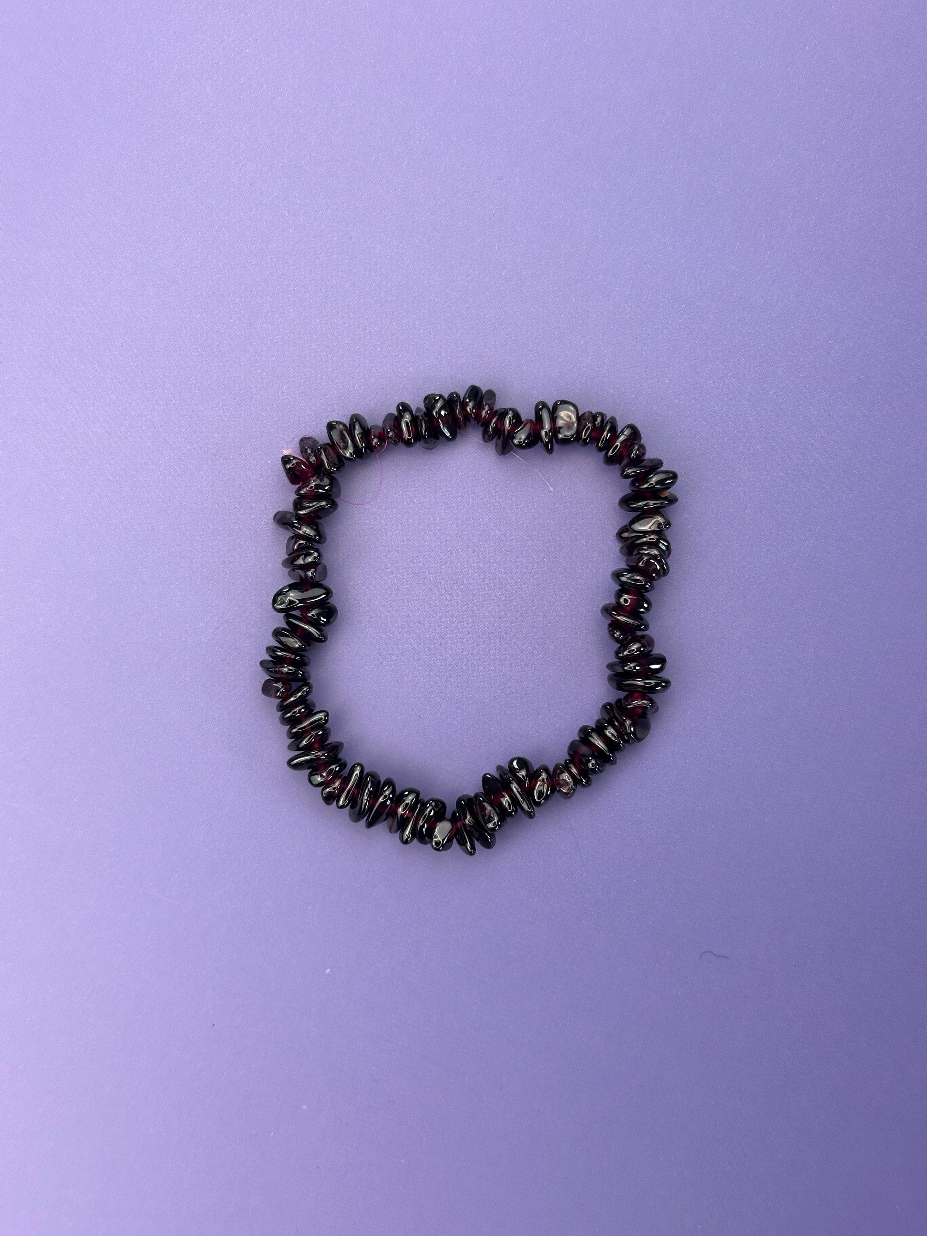 Ruby garnet - Crystal chip bracelet