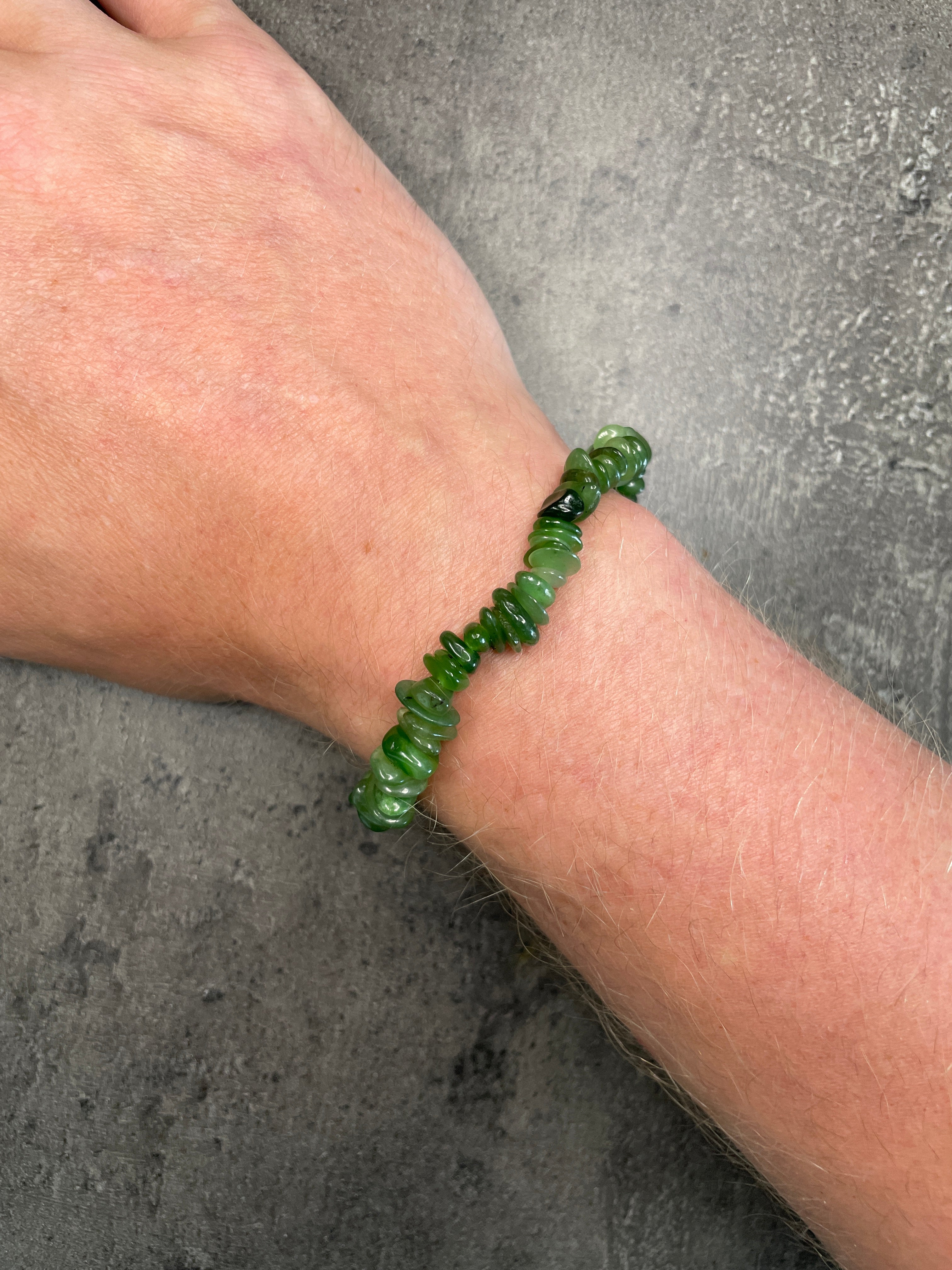 Jade - Crystal chip bracelet