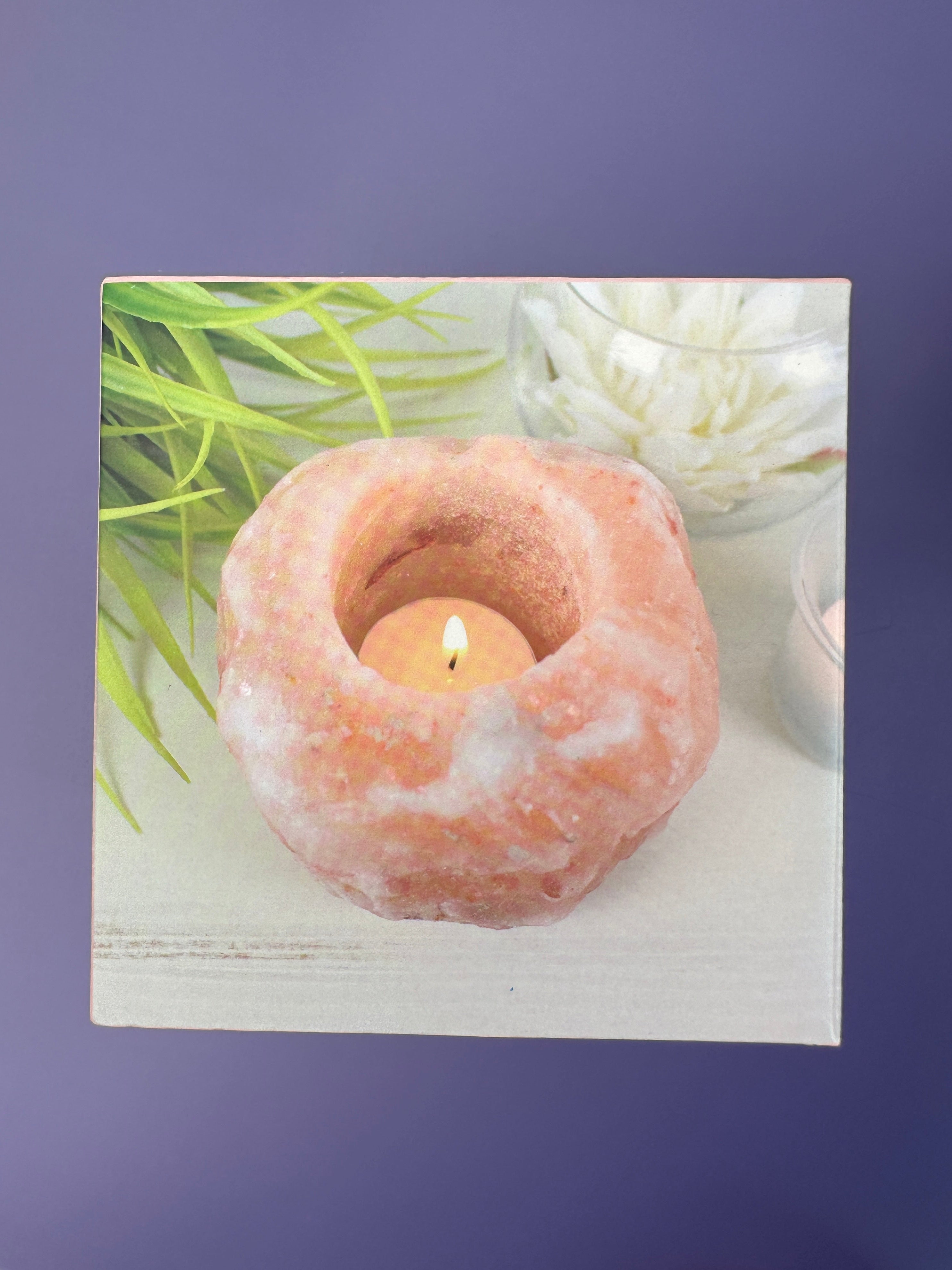 Himalayan salt tealight holder