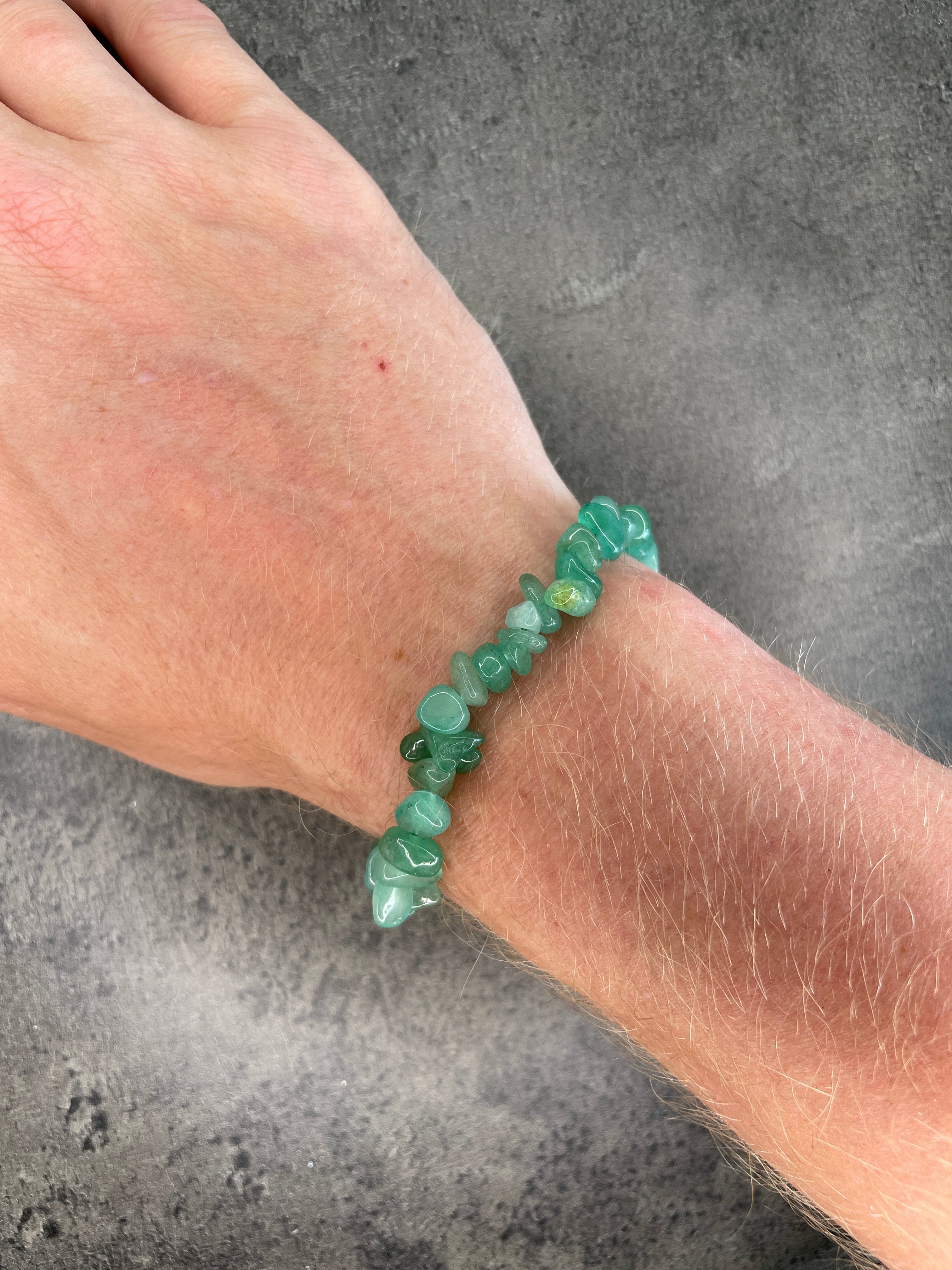 Green aventurine - Crystal chip bracelet