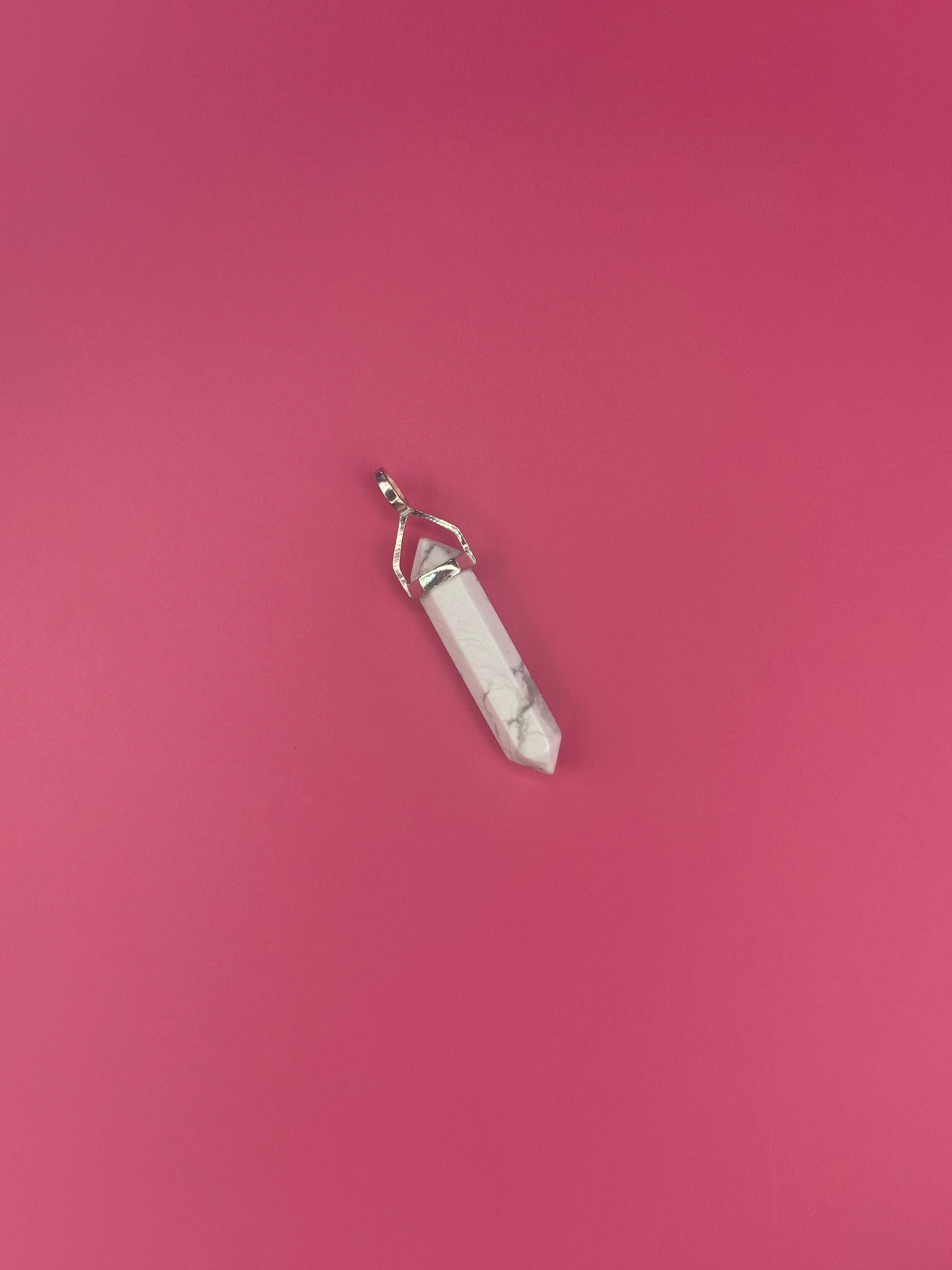Anxiety pendant - Howlite (sterling silver)