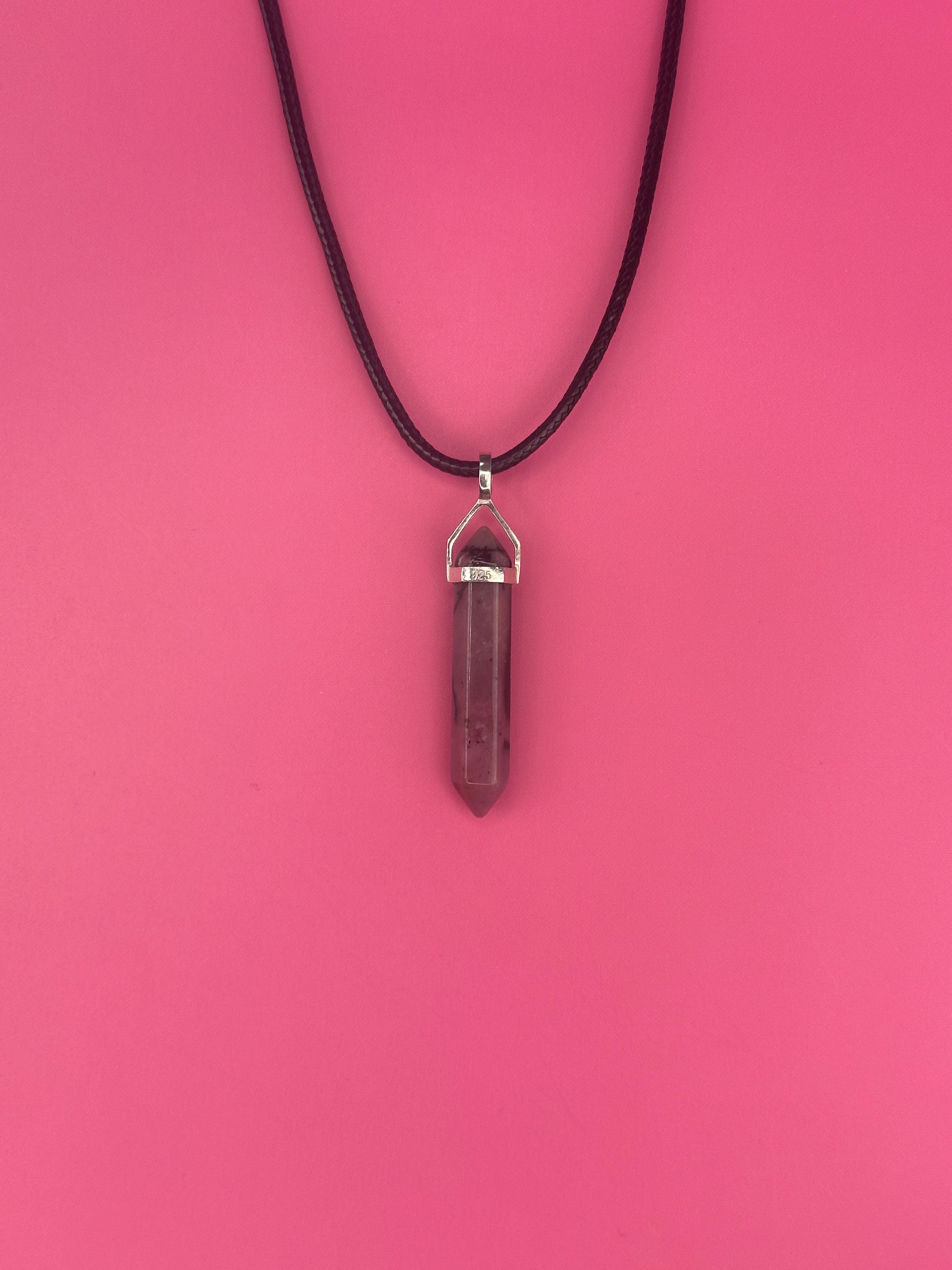 Relationships pendant - Rhodonite (sterling silver)