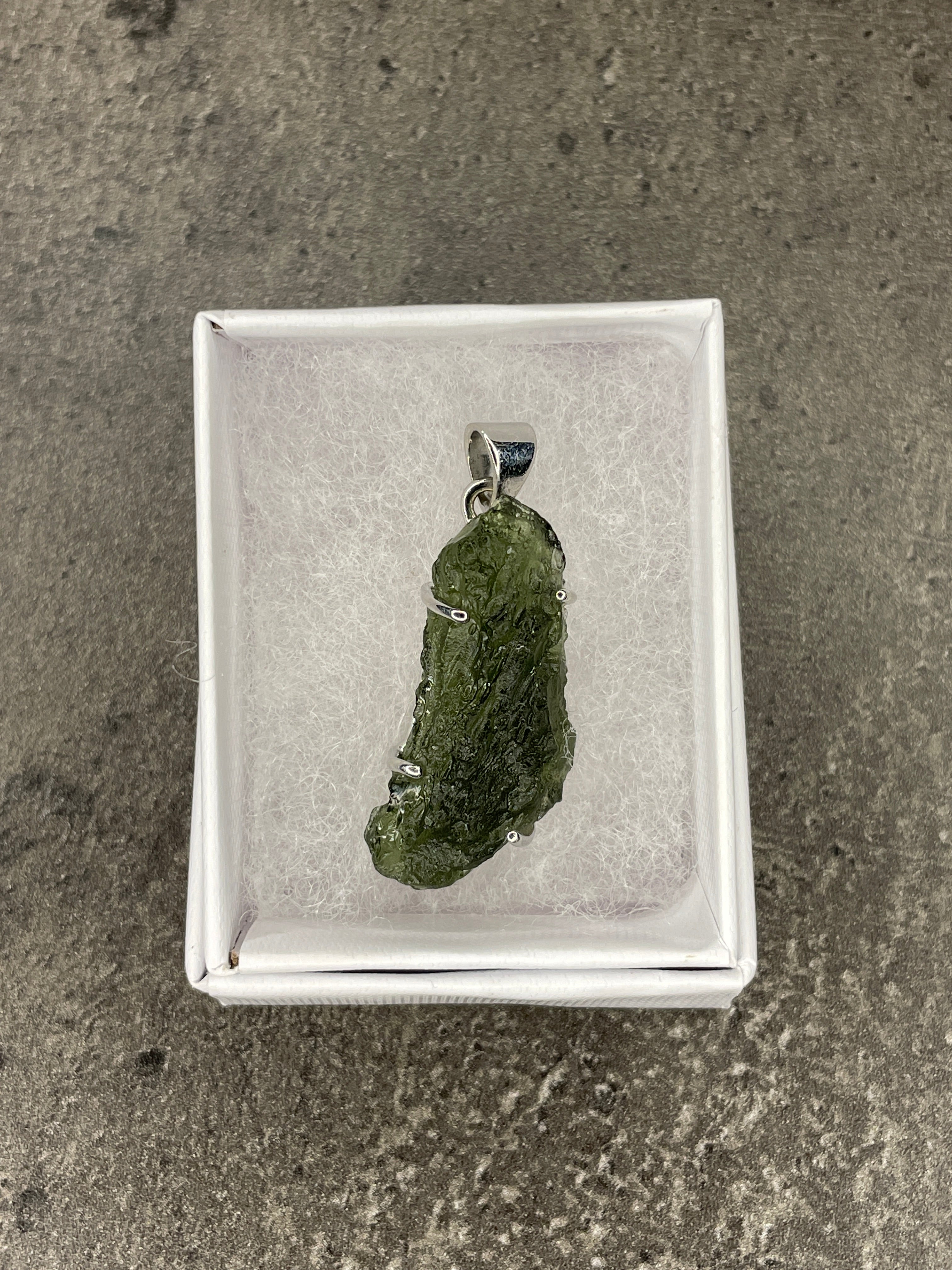 Moldavite - Rough necklace pendant