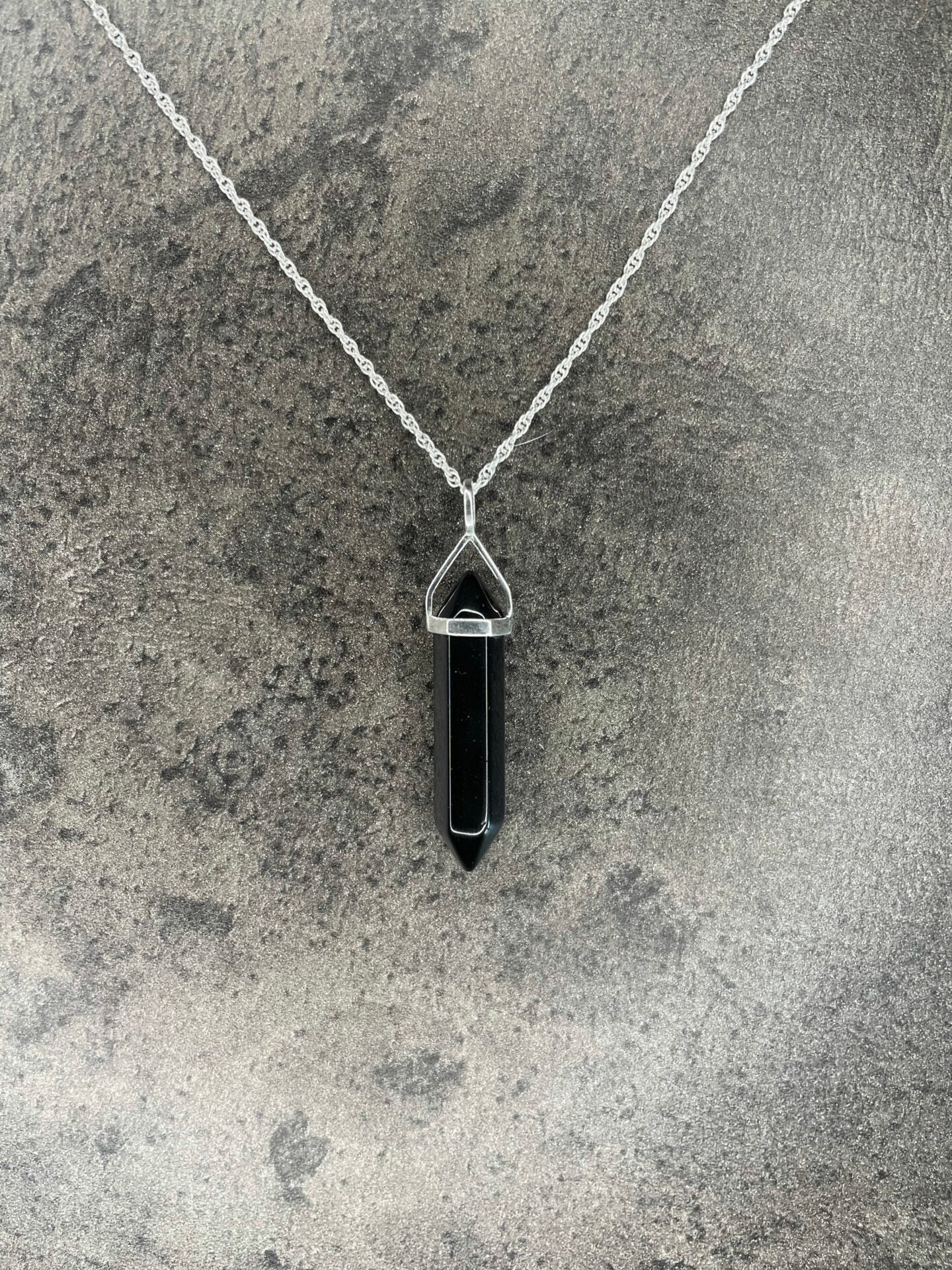 Protection pendant - Black obsidian