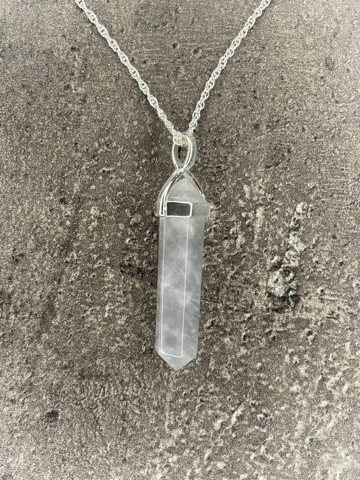 Purpose pendant - Lunar rose quartz