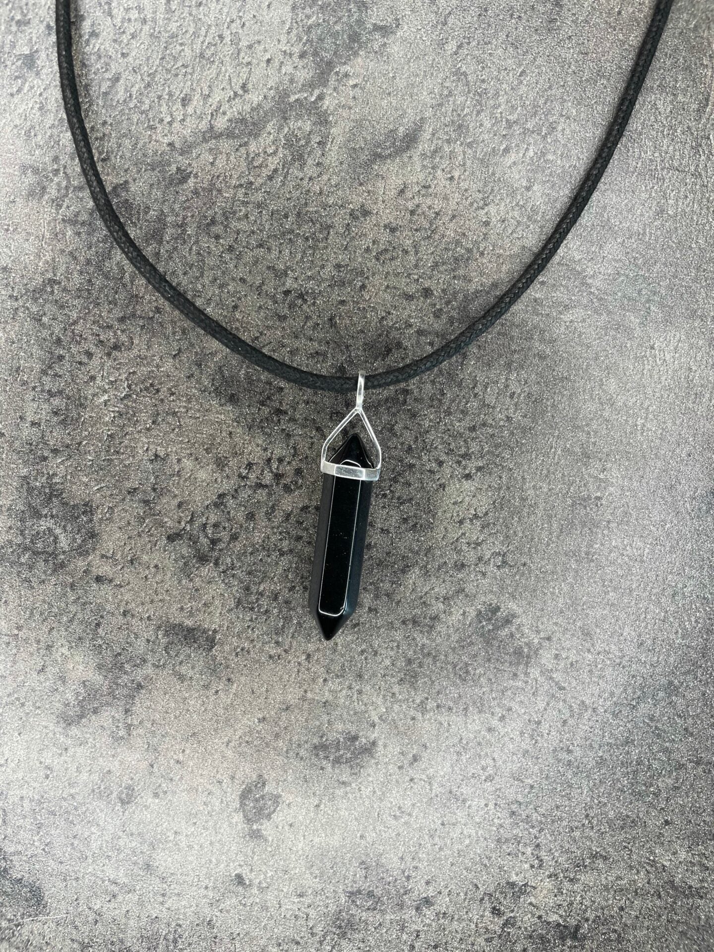Protection pendant - Black obsidian